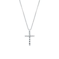 Pendente Mirco Visconti Donna Girocollo croce in Oro bianco Diamante 0.12 Ct AZ204/50 - AZ204/50